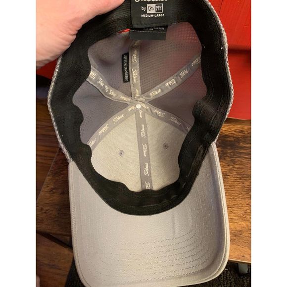 Titleist New Era Med/Lar Dove Grey Baseball Cap Fitted Mesh Back FootJoy EUC - Picture 5 of 5